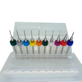 Kit Mini Brocas PCB 10 Pçs 0.1 - 1.0mm para Cnc Router